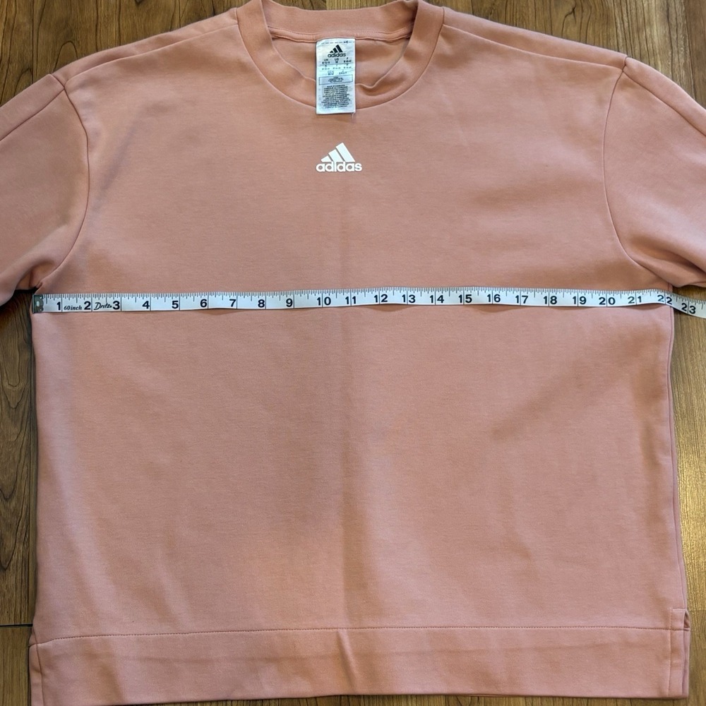 Adidas Women's Peach Crew Neck Long Sleeve Pullover Sweatshirt Women's Medium - Picture 5 of 6